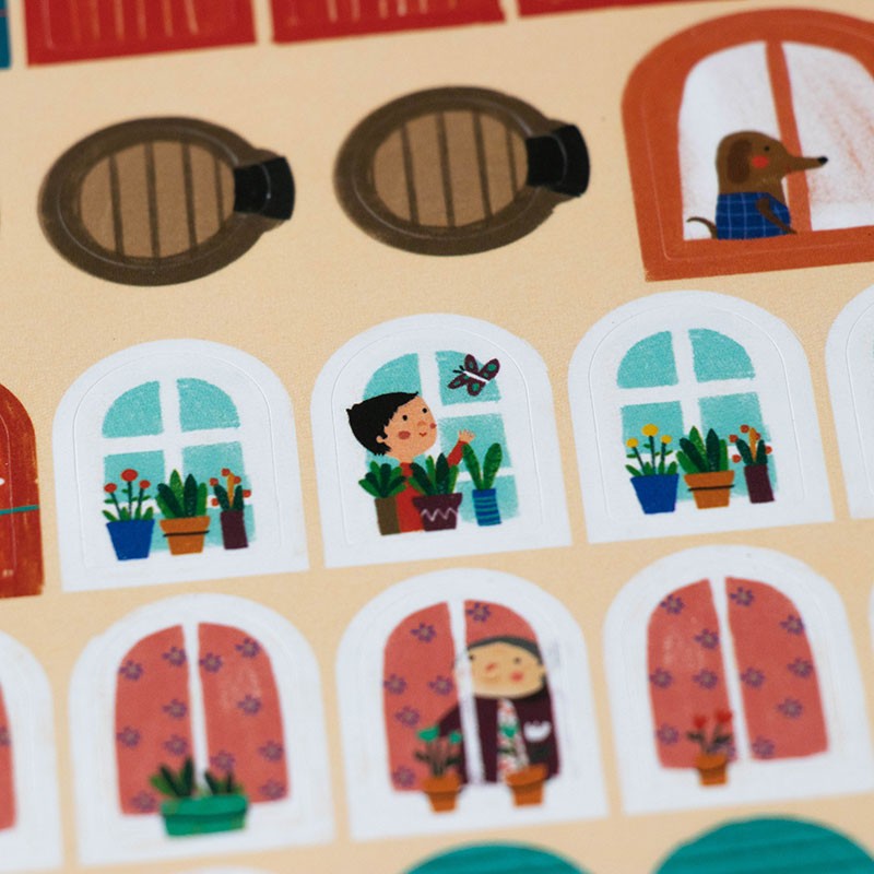 Creative houses sticker activity